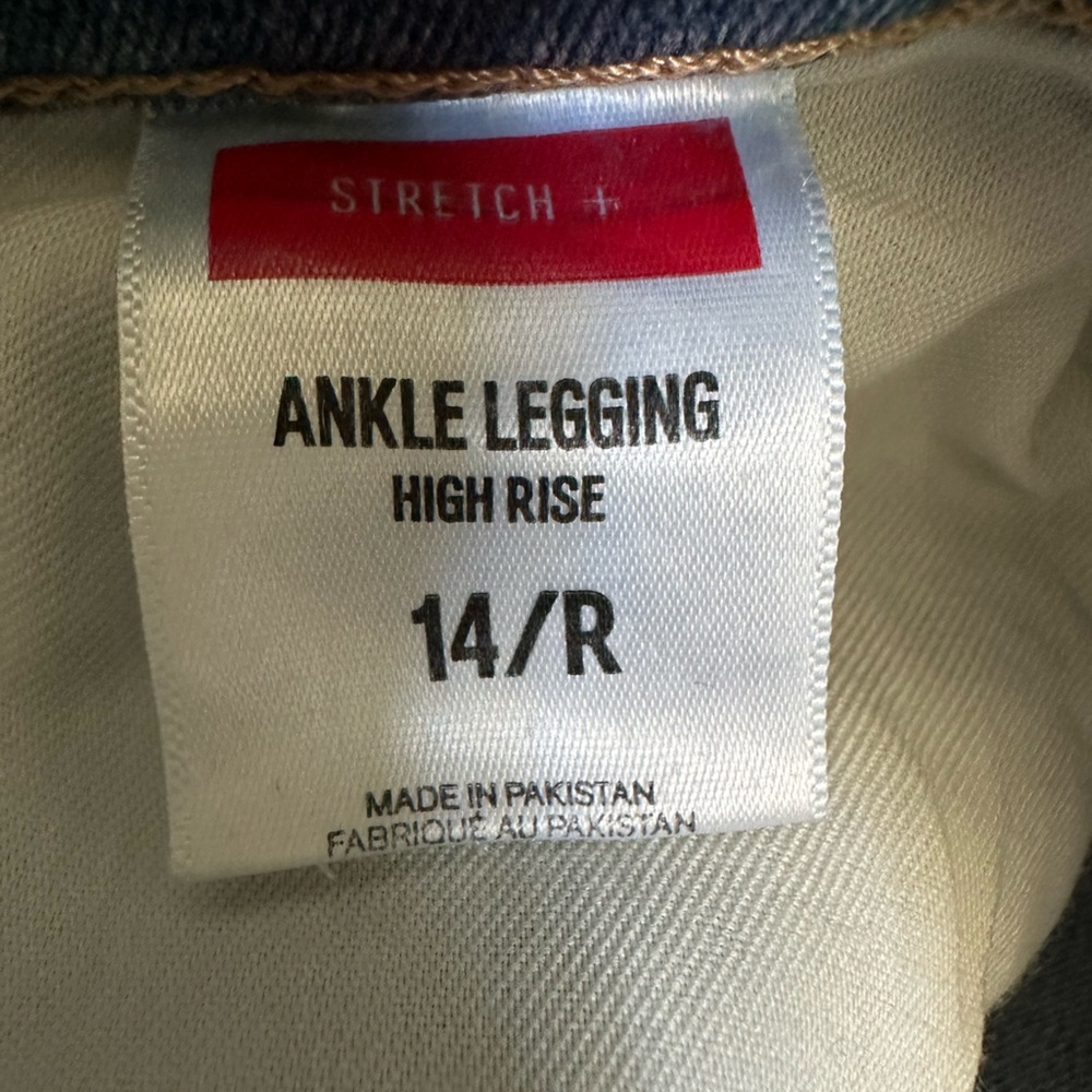 Women’s ExpressSize 14R Stretch High Rise Ankle Leggings - Picture 7 of 7